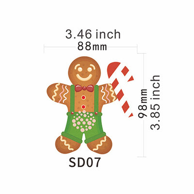 Christmas Decoration Car Sticker Magnetic Decal Refrigerator Magnets Light Bulb Santa Claus Snowman Reflective Sticker Car Decor - KinglyDay