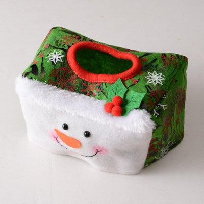 Christmas Decoration Tissue Cover Christmas Desktop Tissue Storage Box Ornament Atmosphere Arrangement Christmas Supplies - KinglyDay