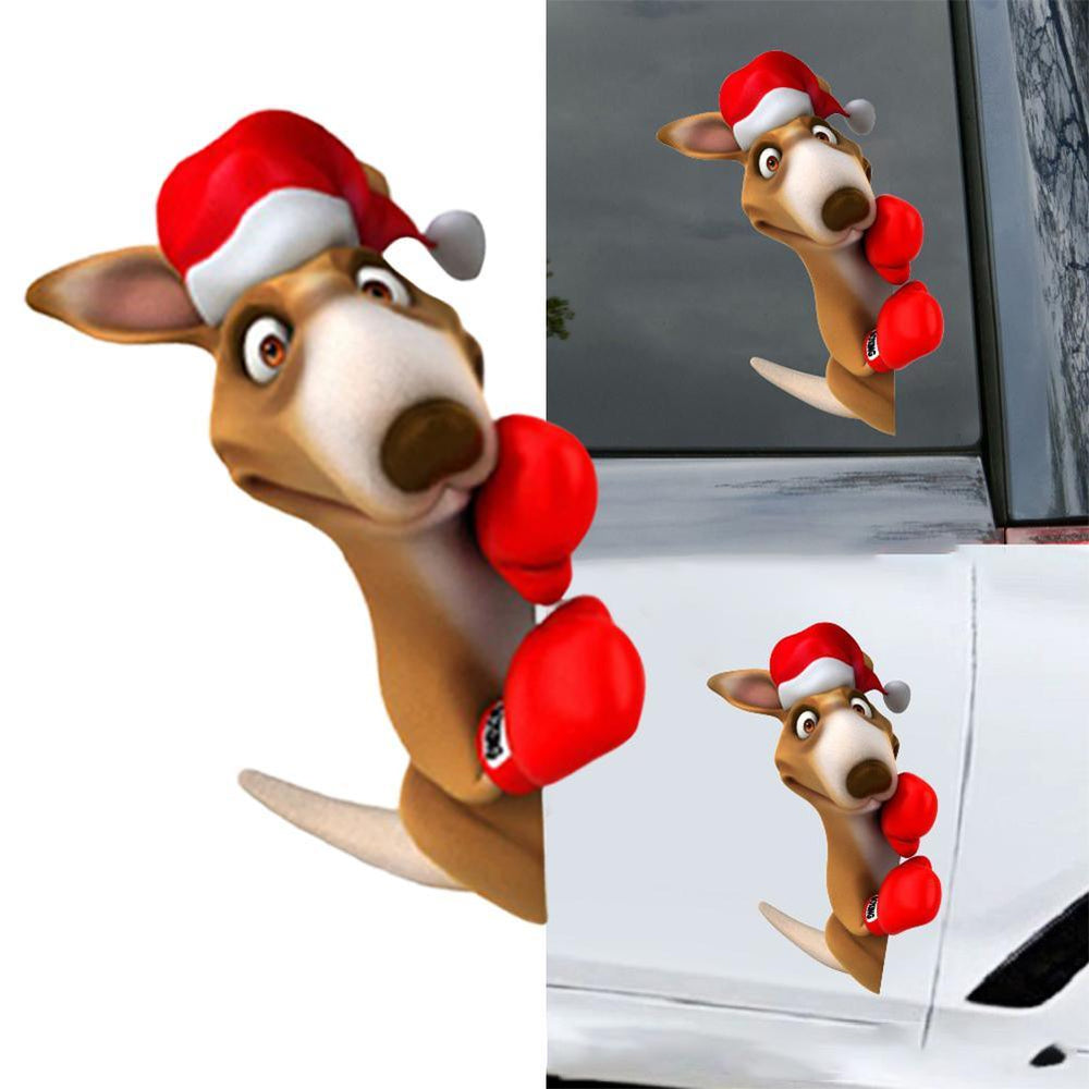 Christmas Style Elk Fun Car Rear Windshield Car Decal Decorative Waterproof Car Sticker - KinglyDay
