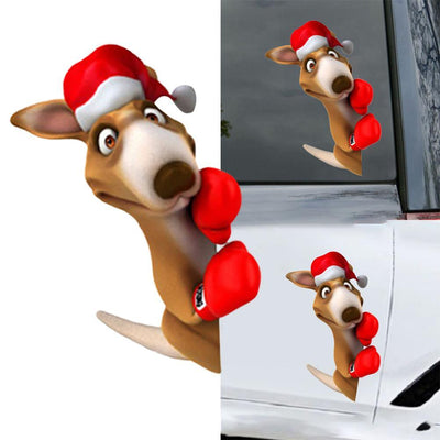 Christmas Style Elk Fun Car Rear Windshield Car Decal Decorative Waterproof Car Sticker - KinglyDay