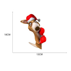 Christmas Style Elk Fun Car Rear Windshield Car Decal Decorative Waterproof Car Sticker - KinglyDay