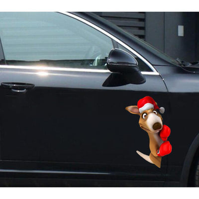 Christmas Style Elk Fun Car Rear Windshield Car Decal Decorative Waterproof Car Sticker - KinglyDay