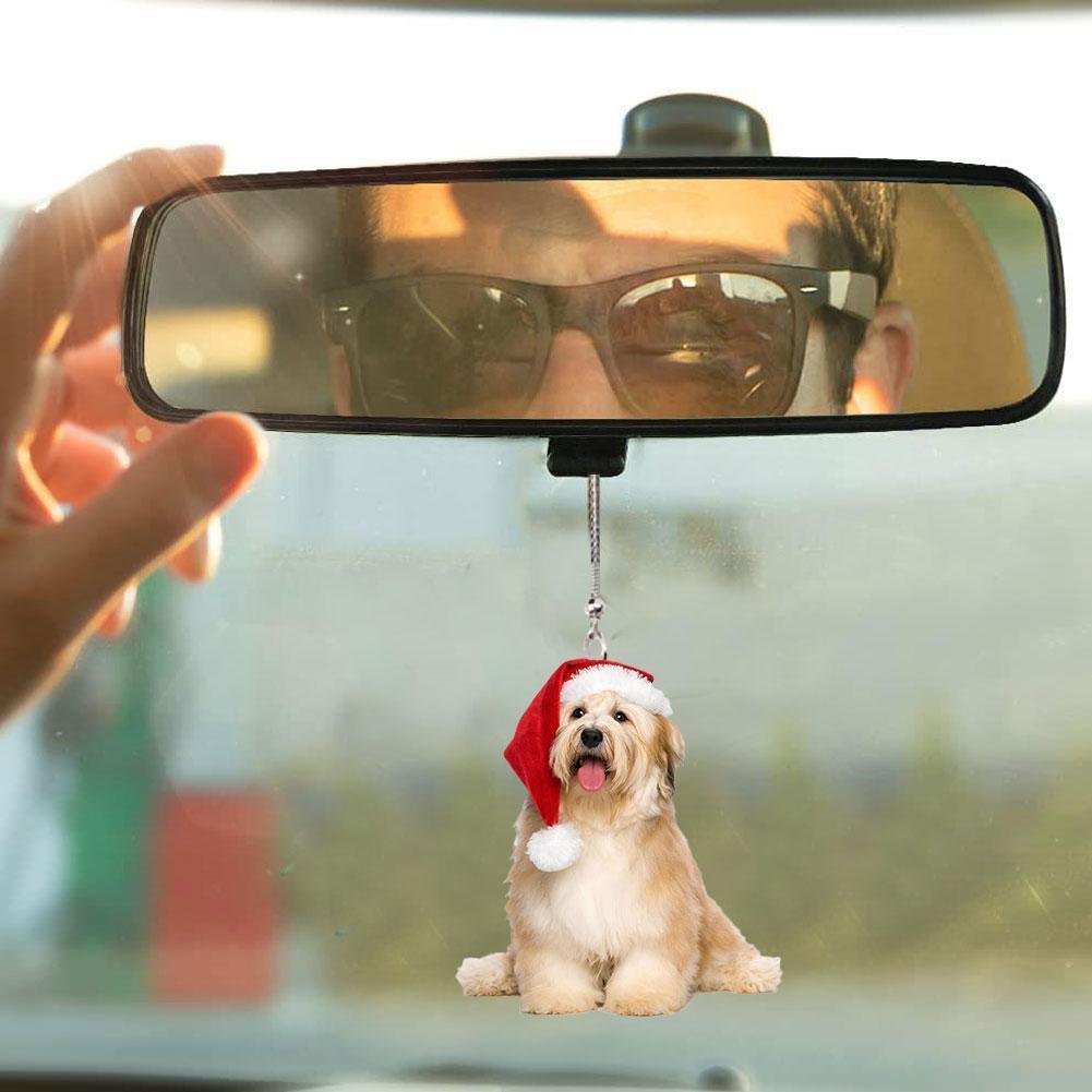 Creative Car Cat Puppy Pendant Car Christmas Pendant Decoration Car Hanging Ornament Cute Cat Puppy Pendant - KinglyDay