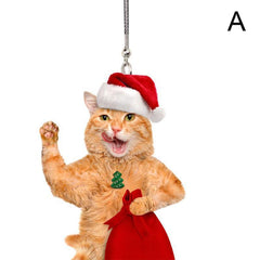 Creative Car Cat Puppy Pendant Car Christmas Pendant Decoration Car Hanging Ornament Cute Cat Puppy Pendant - KinglyDay