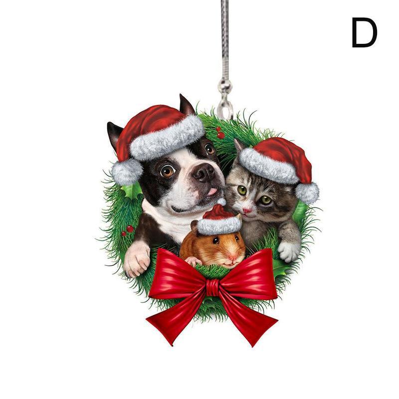 Creative Car Cat Puppy Pendant Car Christmas Pendant Decoration Car Hanging Ornament Cute Cat Puppy Pendant - KinglyDay