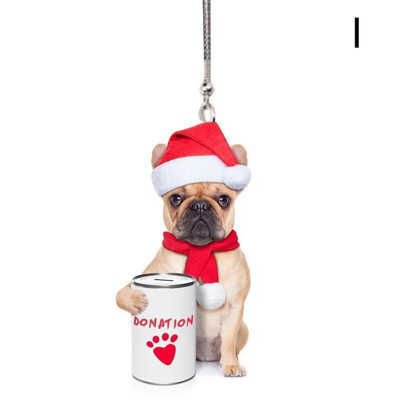 Creative Car Cat Puppy Pendant Car Christmas Pendant Decoration Car Hanging Ornament Cute Cat Puppy Pendant - KinglyDay