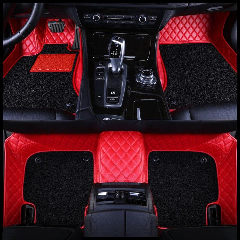 Custom Made Car Floor Mat For Over 98% Cars ECO Diomand Leather with Carpet Full Set 5 Seats Left and Right Hand Drive - KinglyDay