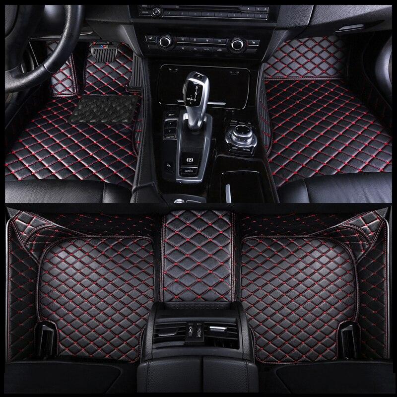 Custom Made Car Floor Mat For Over 98% Cars ECO Diomand Leather with Carpet Full Set 5 Seats Left and Right Hand Drive - KinglyDay