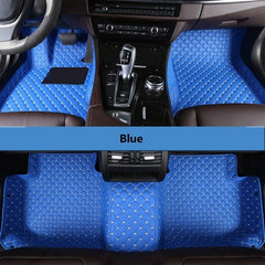 Custom Made Car Floor Mat For Over 98% Cars ECO Diomand Leather with Carpet Full Set 5 Seats Left and Right Hand Drive - KinglyDay