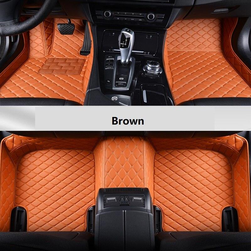 Custom Made Car Floor Mat For Over 98% Cars ECO Diomand Leather with Carpet Full Set 5 Seats Left and Right Hand Drive - KinglyDay