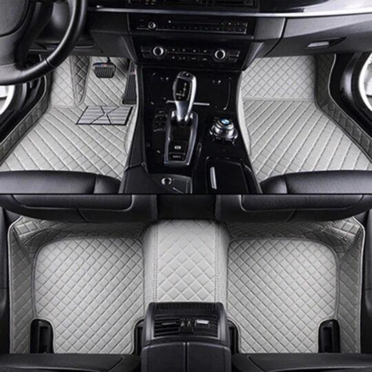 Custom Made Car Floor Mat For Over 98% Cars ECO Diomand Leather with Carpet Full Set 5 Seats Left and Right Hand Drive - KinglyDay