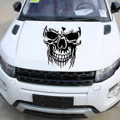 1Pc Skull Decal Horrific Skeleton Vinyl Car Hood Window Stickers Vehicle Styling Removable Waterproof Sticker Reflective - KinglyDay