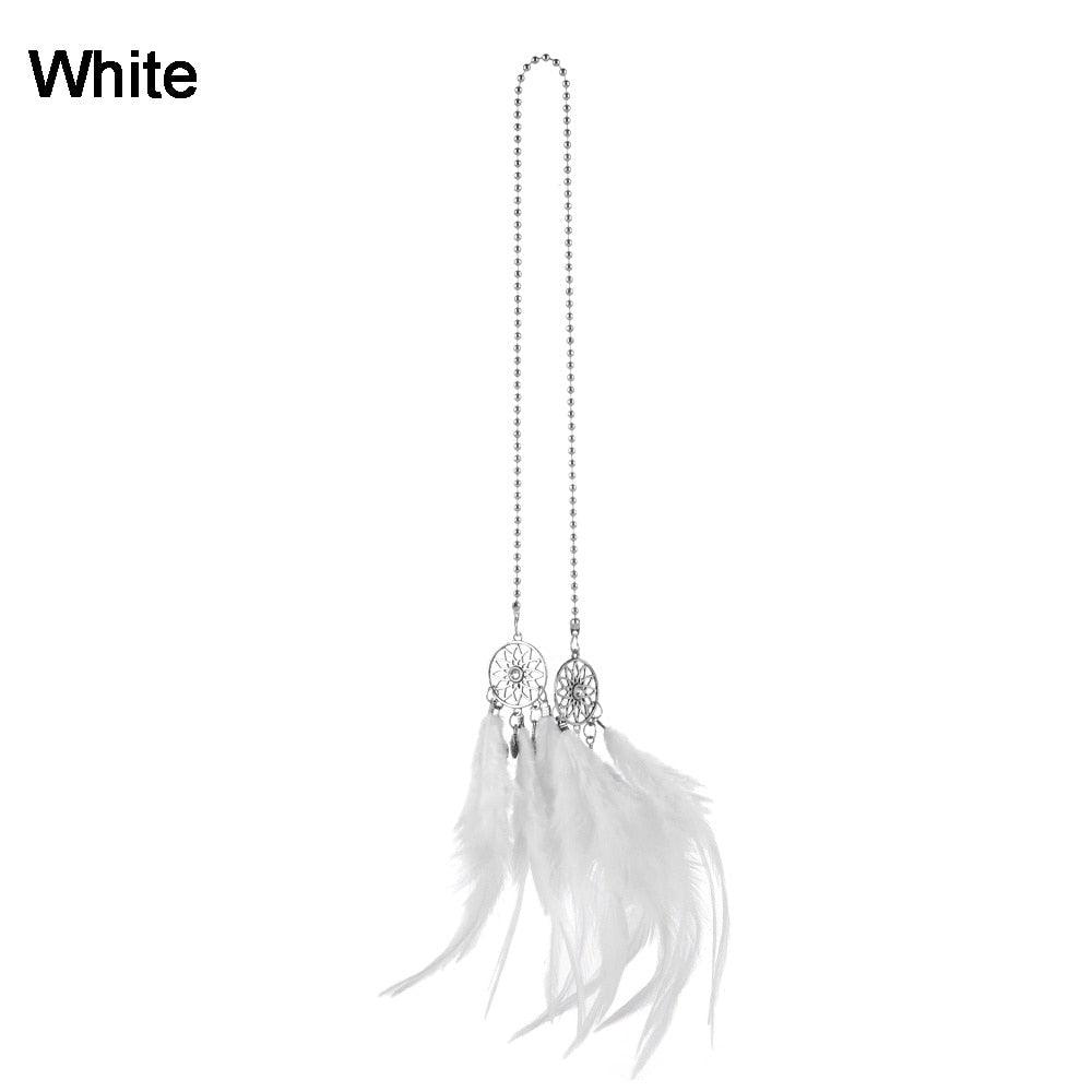 Dream Catcher Car Pendant for Girls Feather Mirror Hanging Pendant Home Decor Lucky Car Ornament Girls Car Interior Accessories - KinglyDay