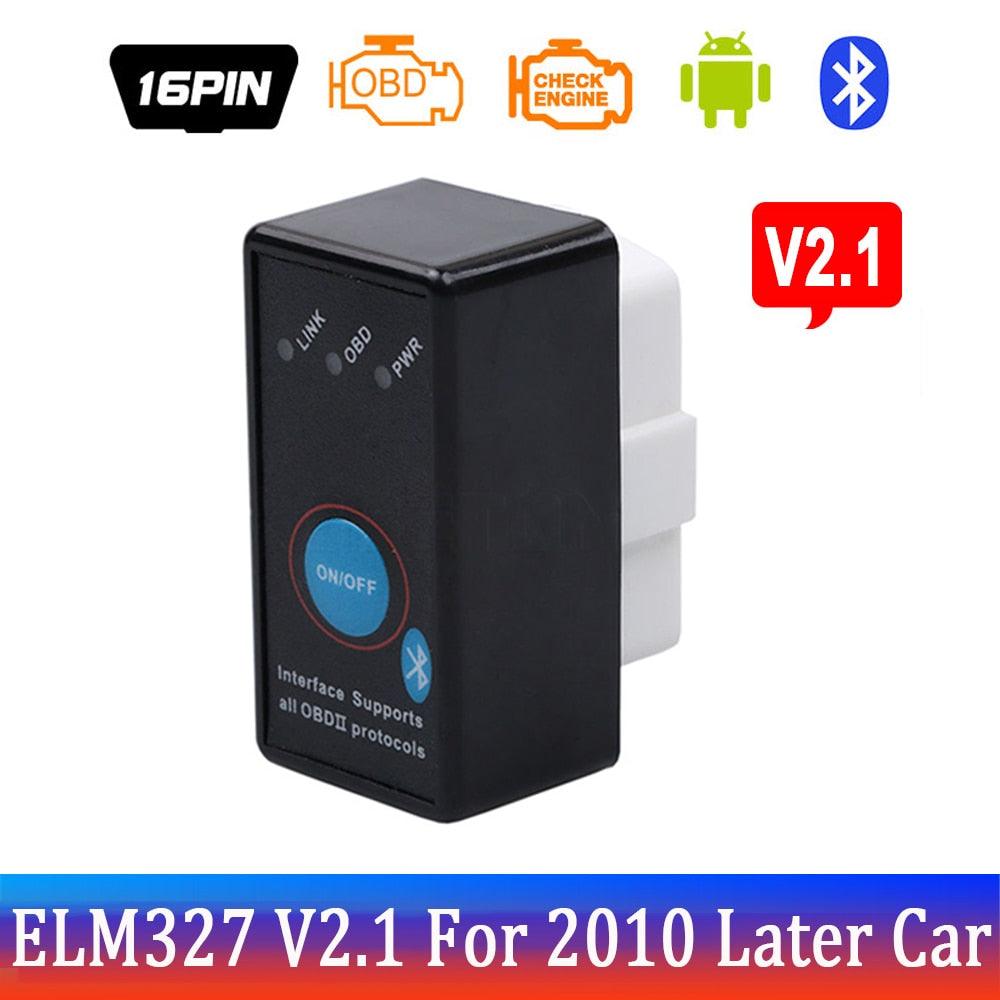 Elm327 Bluetooth OBD2 V1.5 Elm 327 V 1.5 OBD 2 Car Diagnostic-Tool Scanner Mini Elm-327 OBDII Adapter Auto Diagnostic Tool - KinglyDay