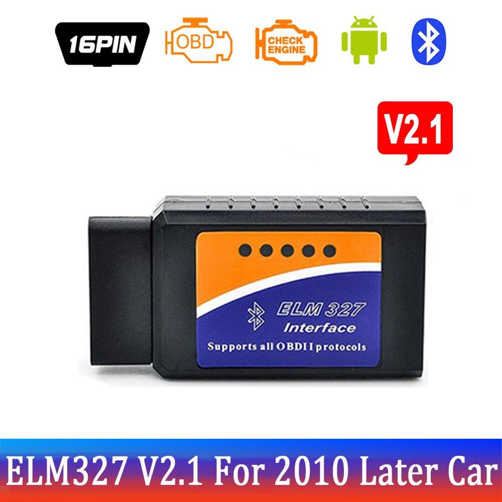 Elm327 Bluetooth OBD2 V1.5 Elm 327 V 1.5 OBD 2 Car Diagnostic-Tool Scanner Mini Elm-327 OBDII Adapter Auto Diagnostic Tool - KinglyDay