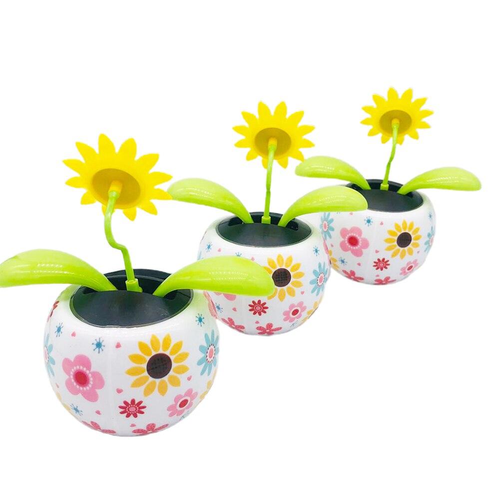 Fashion Solar Powered Dancing Flower Toy Office Desk Car Decor Funny Electric Toys for Kids Christmas Gift - KinglyDay