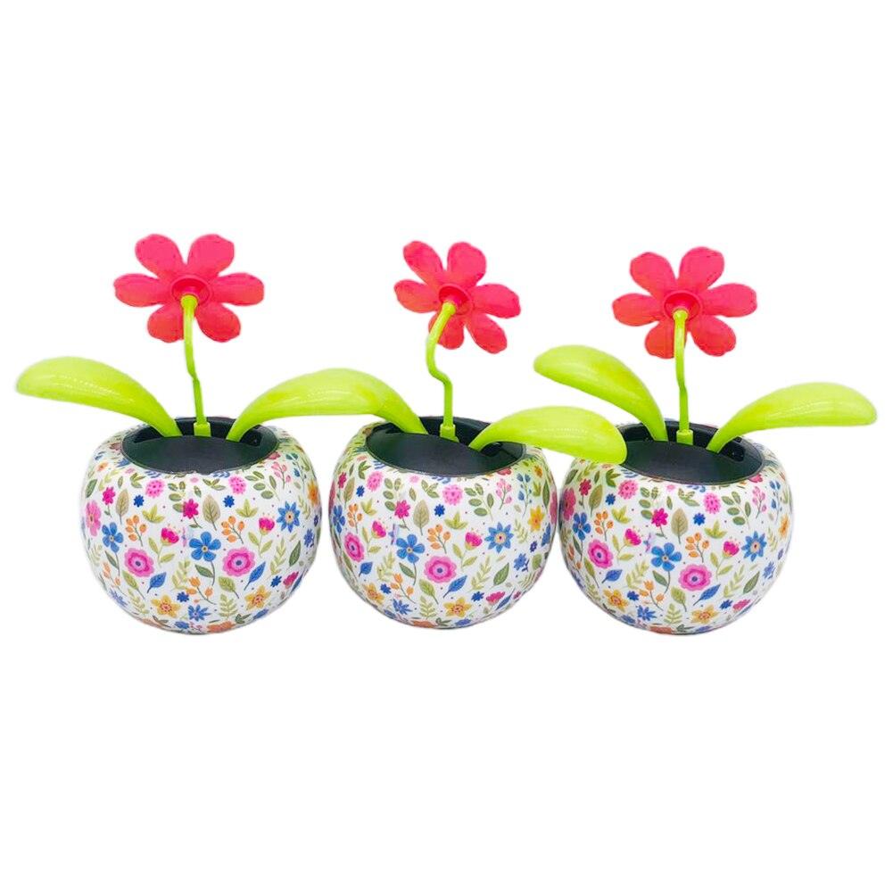 Fashion Solar Powered Dancing Flower Toy Office Desk Car Decor Funny Electric Toys for Kids Christmas Gift - KinglyDay