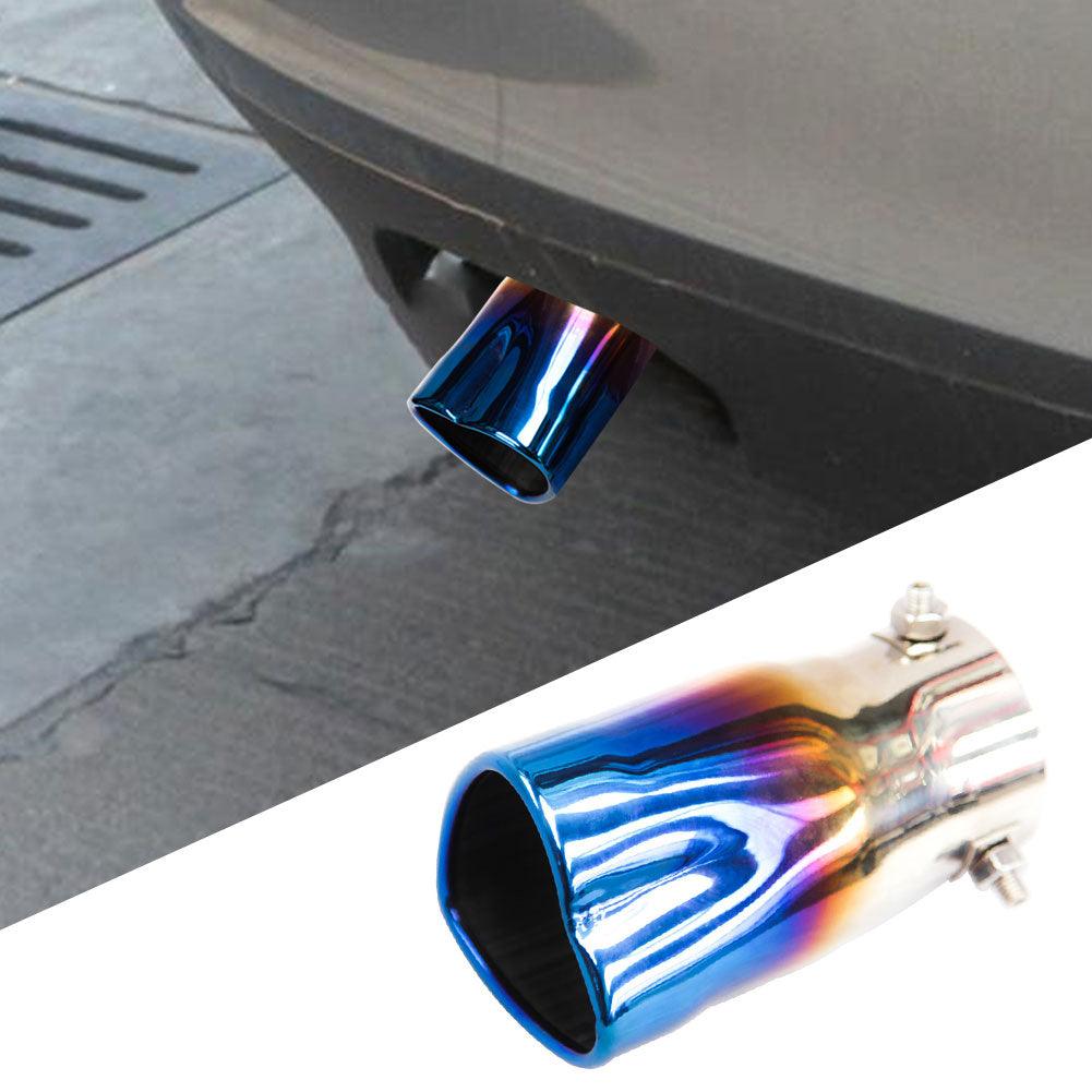 Universal Exhaust Tail Pipe Muffler 2.5 inch ID Inlet Bolt-on Heart Edge Car Universal Stainless Steel Outlet Muffler - KinglyDay