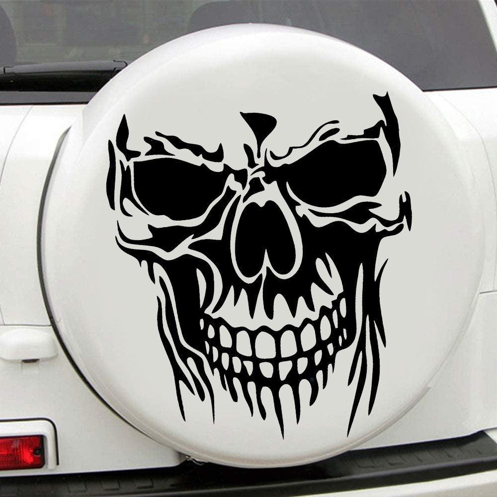 1Pc Skull Decal Horrific Skeleton Vinyl Car Hood Window Stickers Vehicle Styling Removable Waterproof Sticker Reflective - KinglyDay