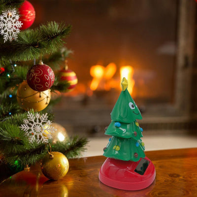 Innovative Solar Head Shaking Tree Electric Swing Christmas Tree Car Ornament Toys For Car Dashboard Decor Accessories - KinglyDay