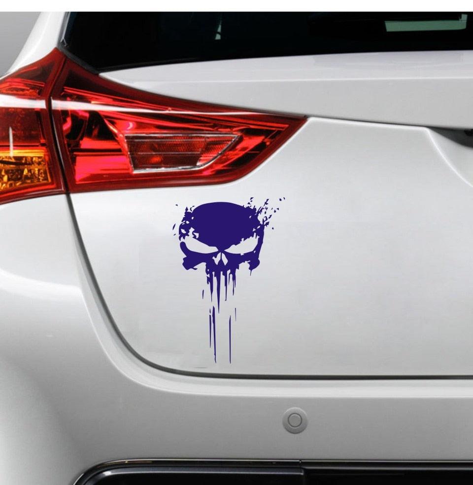 22*15cm Punisher Skull Sticker 3D Car Stickers and Decal Car Blood Vinyl Reflective Sticker Car Styling Accessories Stickers - KinglyDay