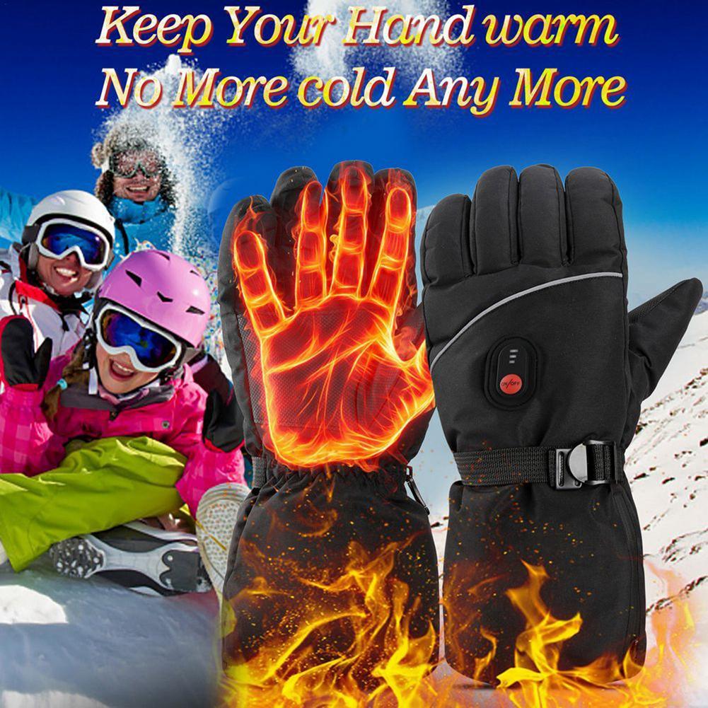 Heated Gloves & Winter Gloves ,Motorcycle Gloves,3 Heating Levels Waterproof & Rechargeable Touch Screen Heated Gloves - KinglyDay