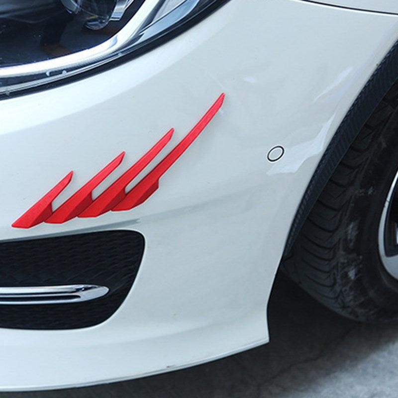 8 Pcs Carbon Fiber Pattern Rubber Car Front Bumper Body Door Edge Guard Protector Anti-Scratch Sticker Strip For Car Accessories - KinglyDay