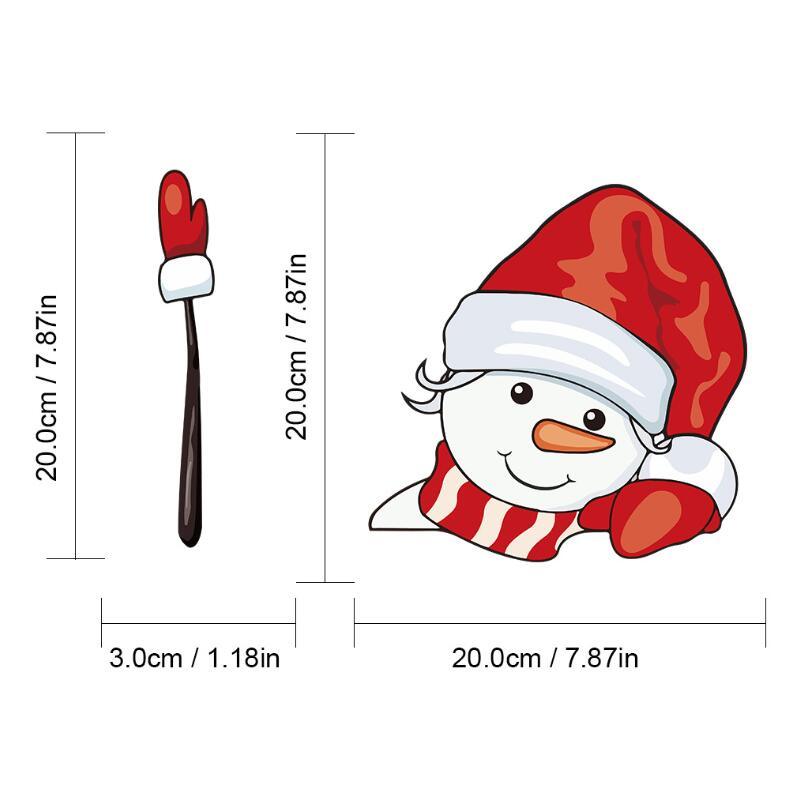 Santa Claus Car Rear Window Wiper Sticker Christmas Car Styling Funny Waving Arm Rear Windshield Decals Auto Decoration Stickers - KinglyDay