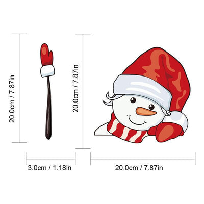 Santa Claus Car Rear Window Wiper Sticker Christmas Car Styling Funny Waving Arm Rear Windshield Decals Auto Decoration Stickers - KinglyDay