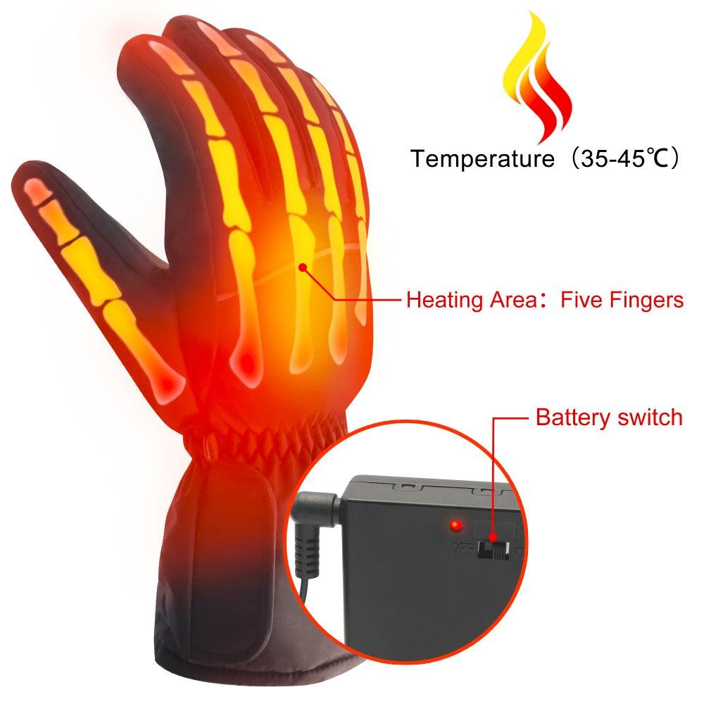 Kinglyday Electric Battery Heated Gloves for Men and Women,Outdoor Indoor Battery Powered Hand Warmer Glove Liners for Climbing Hiking Cycling,Winter Must Have Thermal Heated Gloves - KinglyDay