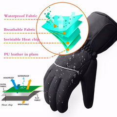 Kinglyday Electric Battery Heated Gloves for Men and Women,Outdoor Indoor Battery Powered Hand Warmer Glove Liners for Climbing Hiking Cycling,Winter Must Have Thermal Heated Gloves - KinglyDay