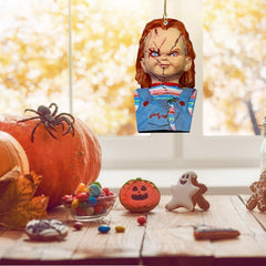 Halloween Christmas Horror Decoration Car Mirror Pendant Ornament Horror Movie Character Personalized Hanging Ornaments For Cars - KinglyDay
