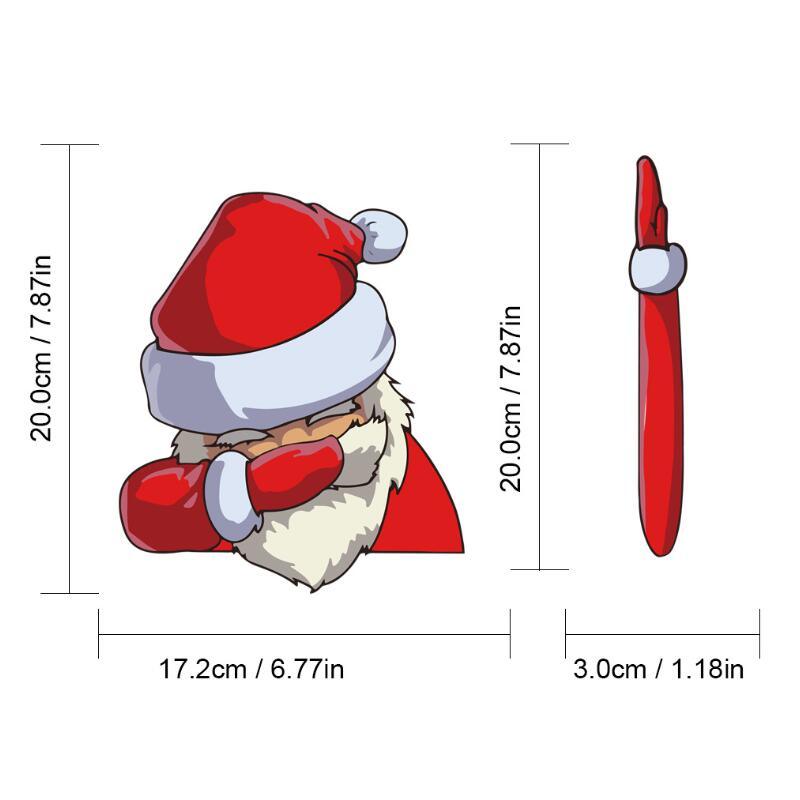 Santa Claus Car Rear Window Wiper Sticker Christmas Car Styling Funny Waving Arm Rear Windshield Decals Auto Decoration Stickers - KinglyDay