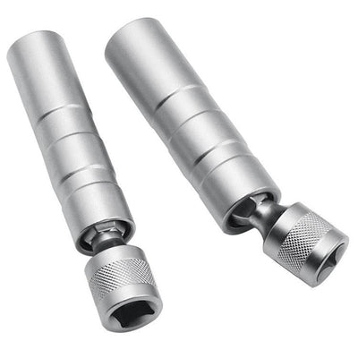 Socket Wrench Magnetic 12 Angle Repairing Removal Tool Thin Wall 3/8" Drive Sockets for 14/16mm Spark Plug - KinglyDay