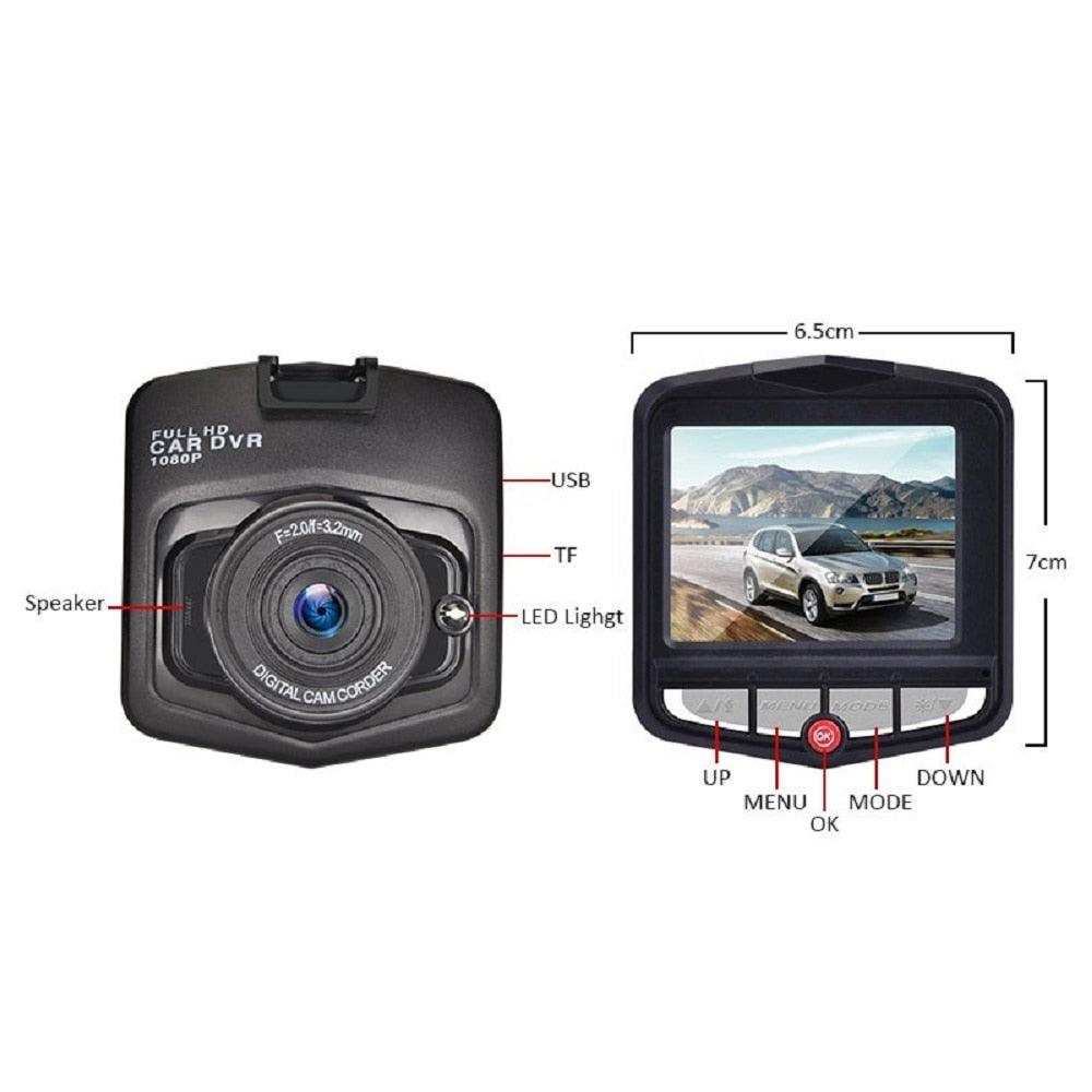 1080P 2.4" LCD Car DVR Camera IR Night Vision Video Driving Camcorder Recorder Shooting Angle 170° HD Camera G-Sensor Dashcam - KinglyDay