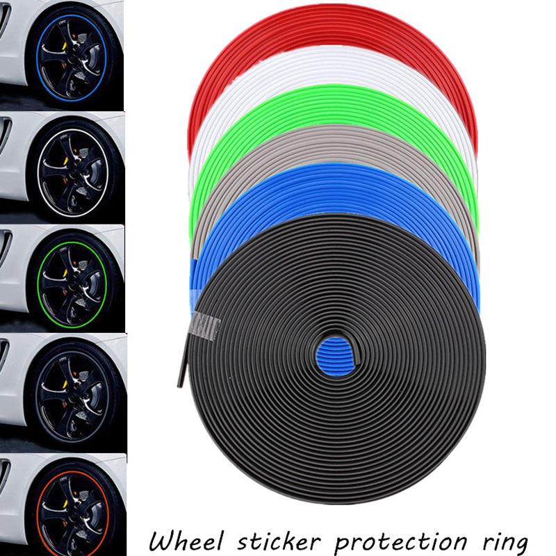 8m Car Wheel Protector Hub Sticker Car Decorative Strip Auto Rim Tire Protection Care Covers Car-styling Car Decoration - KinglyDay