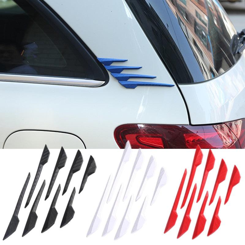 8 Pcs Carbon Fiber Pattern Rubber Car Front Bumper Body Door Edge Guard Protector Anti-Scratch Sticker Strip For Car Accessories - KinglyDay