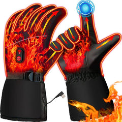 Heated Gloves & Winter Gloves ,Motorcycle Gloves,3 Heating Levels Waterproof & Rechargeable Touch Screen Heated Gloves - KinglyDay