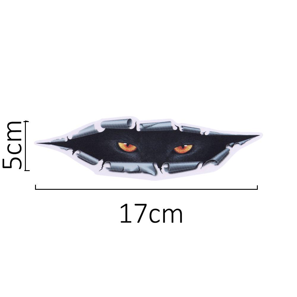 5*17cm Peeking Cat Car Sticker Waterproof Peeking Monster Eye Stikcers Cool Car Decals Auto Accessories Decal Halloween Decor - KinglyDay