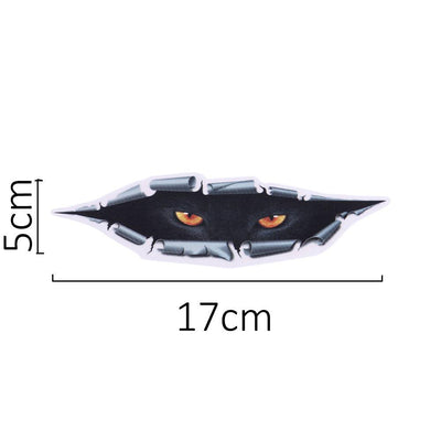 5*17cm Peeking Cat Car Sticker Waterproof Peeking Monster Eye Stikcers Cool Car Decals Auto Accessories Decal Halloween Decor - KinglyDay