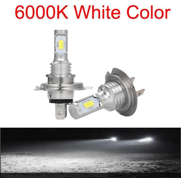 LED CSP Mini H7 LED Lamps For Cars Headlight Bulbs H4 led H8 H11 H6 Fog Light HB3 9005 HB4 Ice Blue 8000K 3000K Auto 12V - KinglyDay