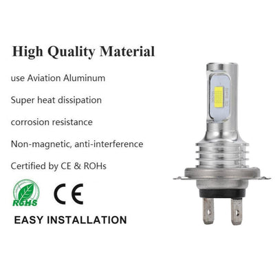 LED CSP Mini H7 LED Lamps For Cars Headlight Bulbs H4 led H8 H11 H6 Fog Light HB3 9005 HB4 Ice Blue 8000K 3000K Auto 12V - KinglyDay