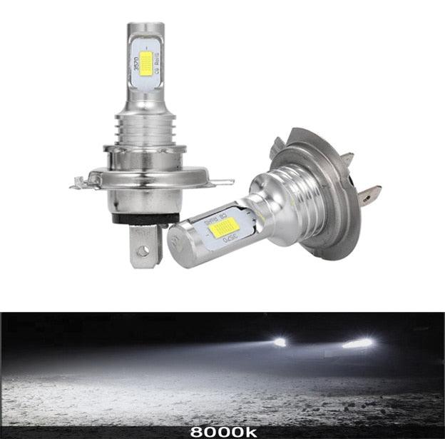 LED CSP Mini H7 LED Lamps For Cars Headlight Bulbs H4 led H8 H11 H6 Fog Light HB3 9005 HB4 Ice Blue 8000K 3000K Auto 12V - KinglyDay