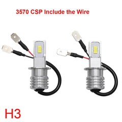 LED CSP Mini H7 LED Lamps For Cars Headlight Bulbs H4 led H8 H11 H6 Fog Light HB3 9005 HB4 Ice Blue 8000K 3000K Auto 12V - KinglyDay