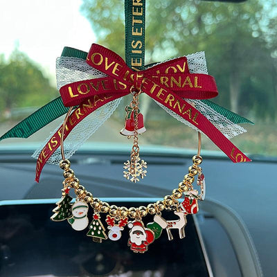 Car Pendant Christmas Car Decoration Gift Car Hanging Creative Rearview Mirror Pendant Christmas Car Ornament - KinglyDay