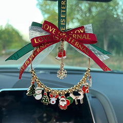 Car Pendant Christmas Car Decoration Gift Car Hanging Creative Rearview Mirror Pendant Christmas Car Ornament - KinglyDay