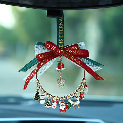 Car Pendant Christmas Car Decoration Gift Car Hanging Creative Rearview Mirror Pendant Christmas Car Ornament - KinglyDay