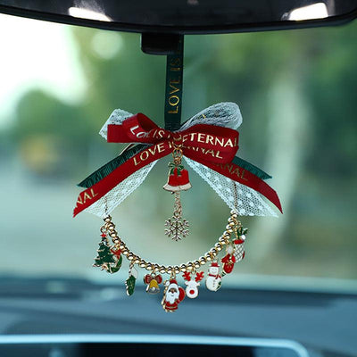 Car Pendant Christmas Car Decoration Gift Car Hanging Creative Rearview Mirror Pendant Christmas Car Ornament - KinglyDay