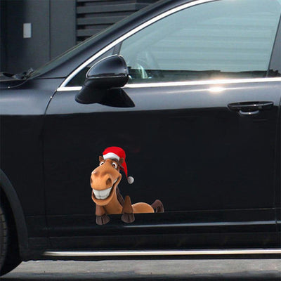 Christmas Style Elk Fun Car Rear Windshield Car Decal Decorative Waterproof Car Sticker - KinglyDay
