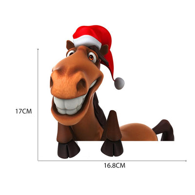 Christmas Style Elk Fun Car Rear Windshield Car Decal Decorative Waterproof Car Sticker - KinglyDay